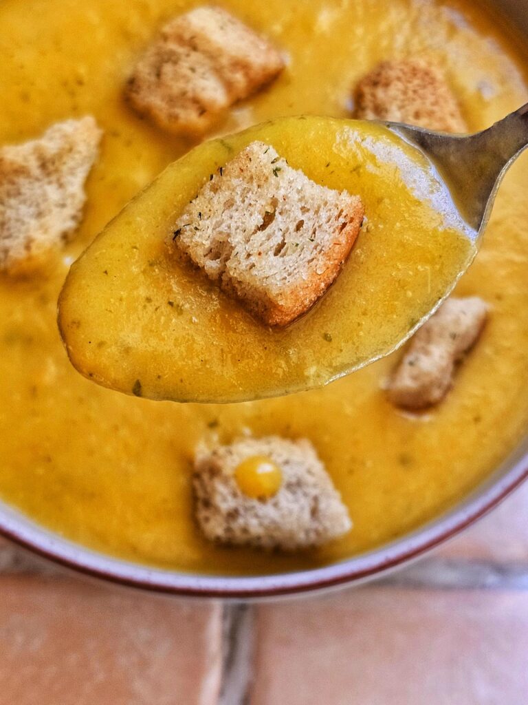 pumpkin soup with croutons